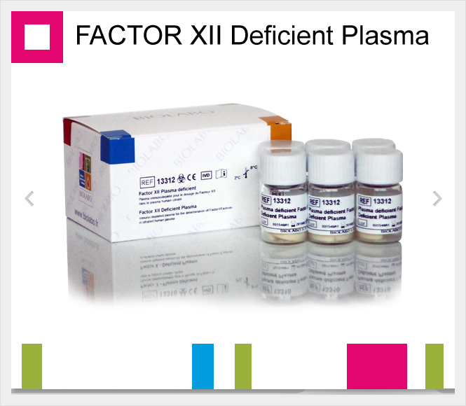FACTOR XII Deficient Plasma 6 x 1 mL