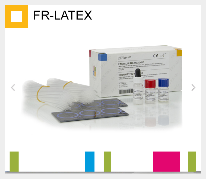 FR-LATEX R1: 1 x 4.0 mL R2: 1 x 0.5 mL R3: 1 x 0.5 mL 100 tests