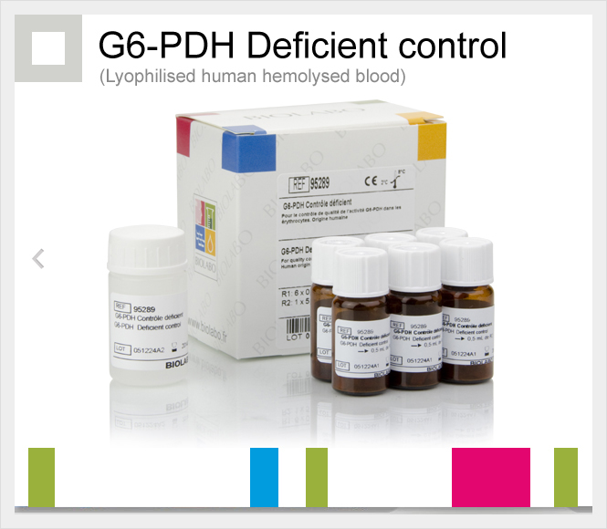 G6-PDH Deficient control (Lyophilised human hemolysed blood) 6 x 0,5 mL