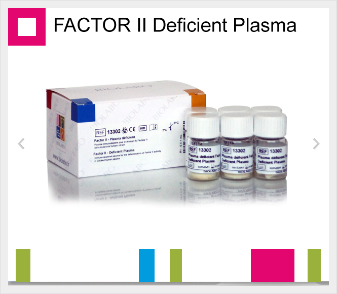 FACTOR II Deficient Plasma 6 x 1 mL