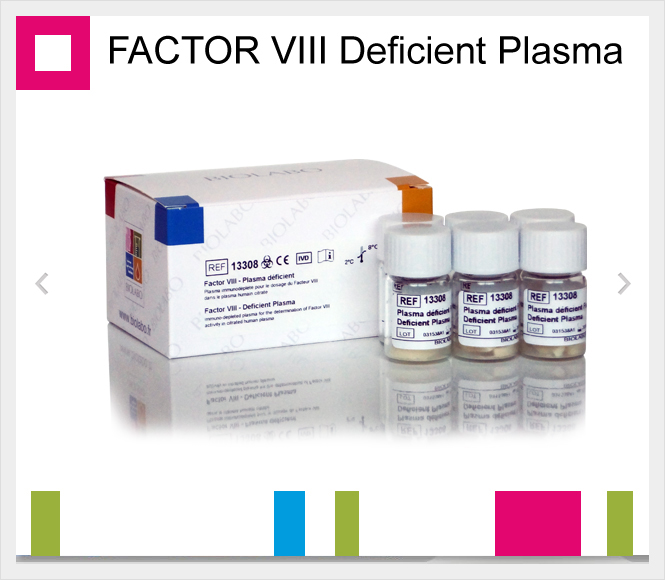 FACTOR VIII Deficient Plasma 6 x 1 mL