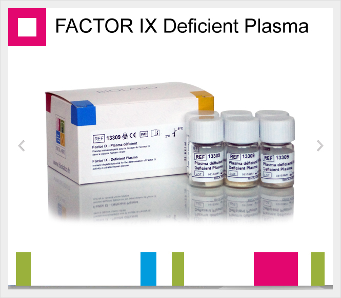 FACTOR IX Deficient Plasma 6 x 1 mL
