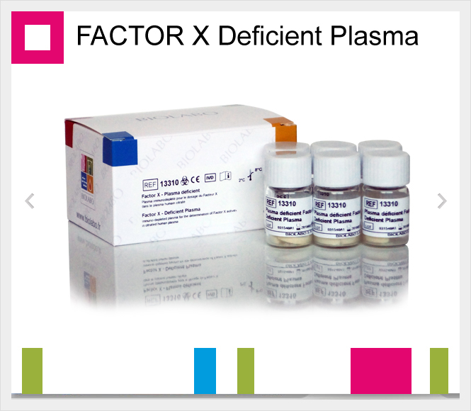 FACTOR X Deficient Plasma 6 x 1 mL